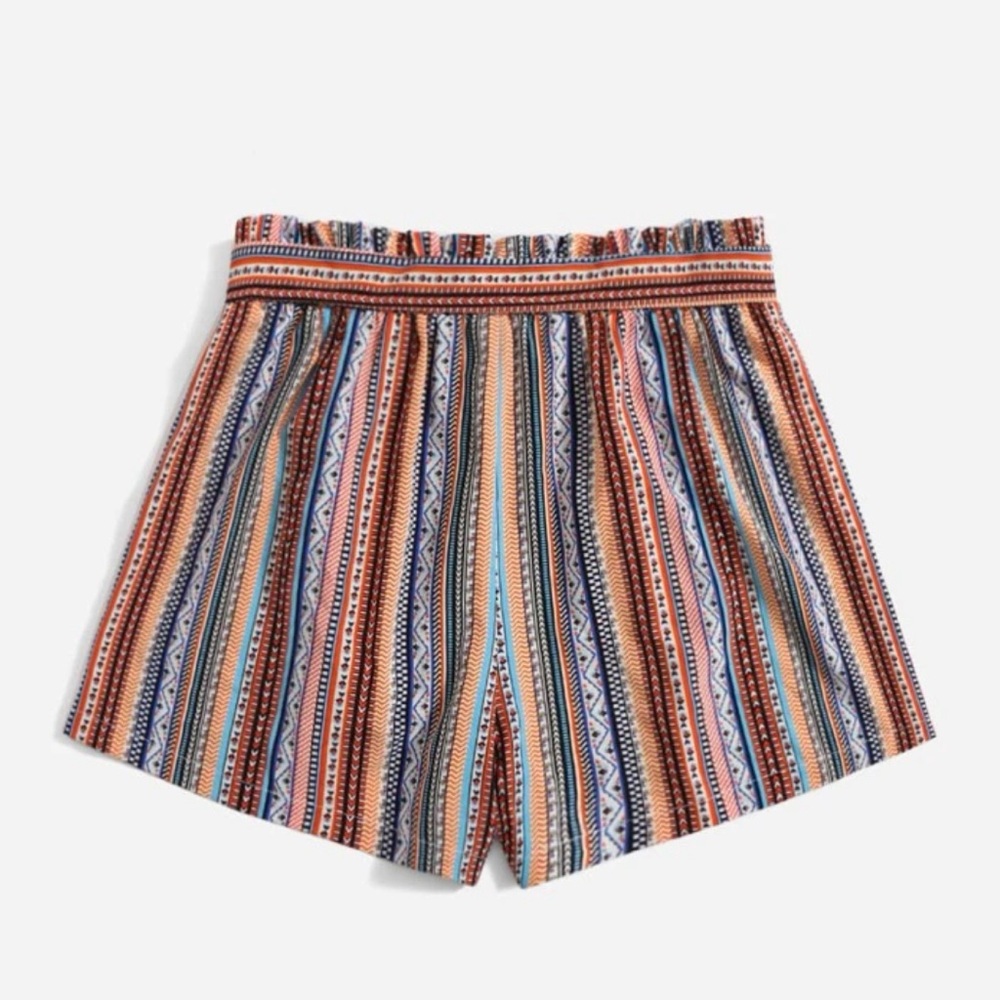 EUC 4X Shein Curve Belted Stripped Multicolored Shorts - Picture 2 of 7